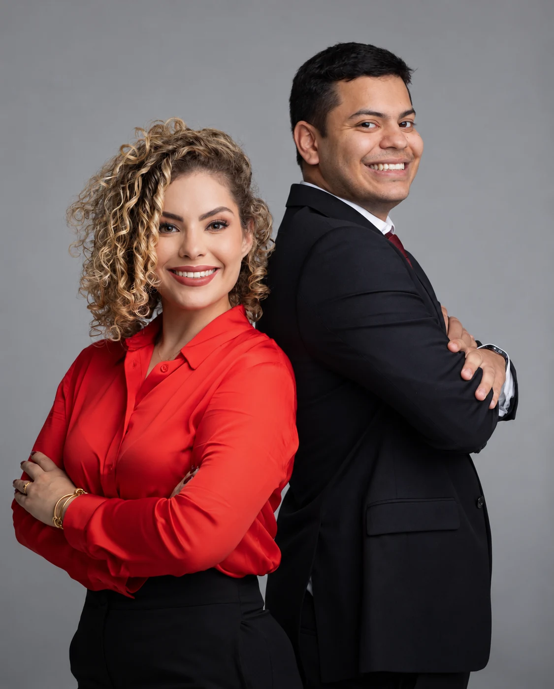 Retrato dos profissionais Pinheiro e Oliveira, sem elementos gráficos da publicação